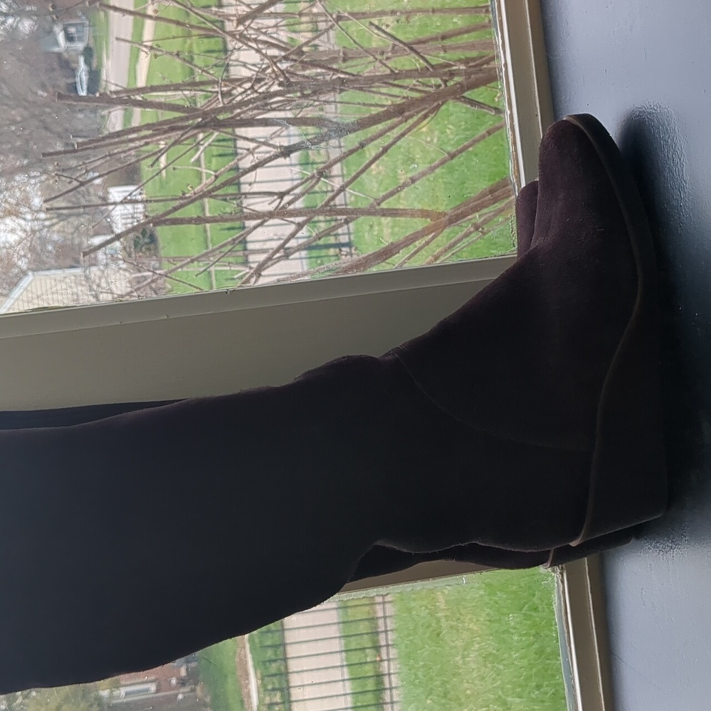 Aerosoles brown suede wedge boots size 9.5